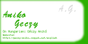 aniko geczy business card