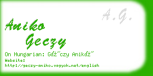 aniko geczy business card